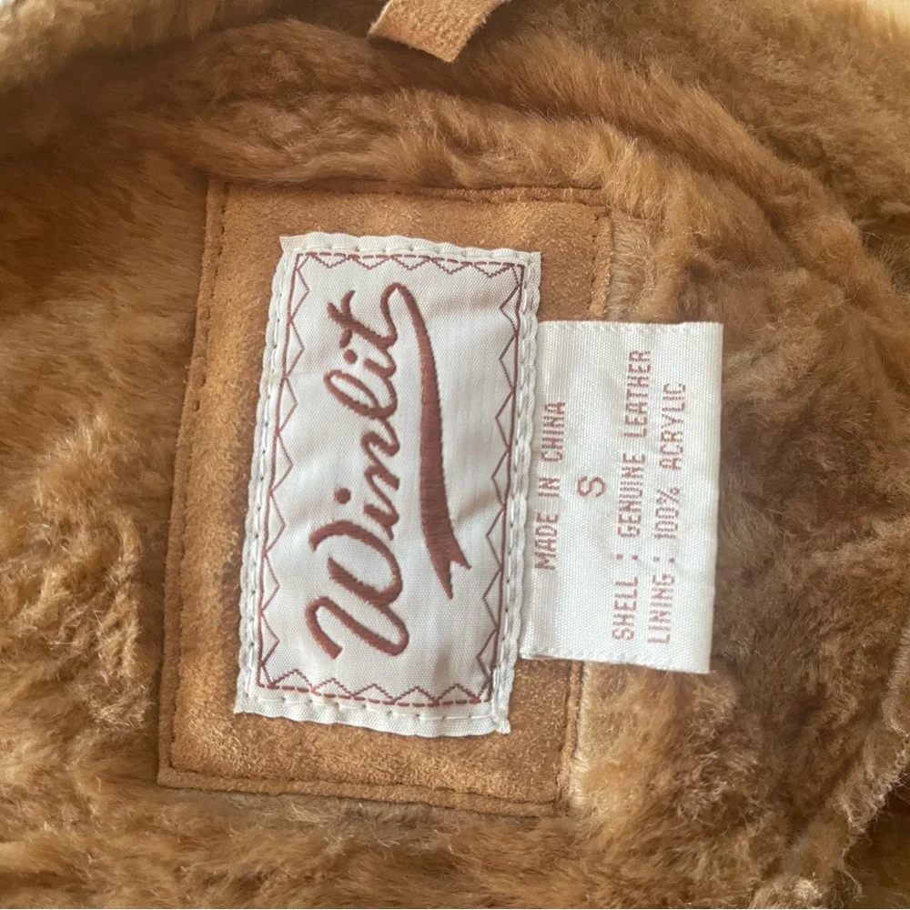 Brown Suede Faux Fur lined Coat - Picture 3 of 4